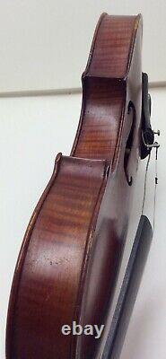 VTG Antique 23.75 Violin Marked Germany With Case & 29 61 Gram Bow For Repair