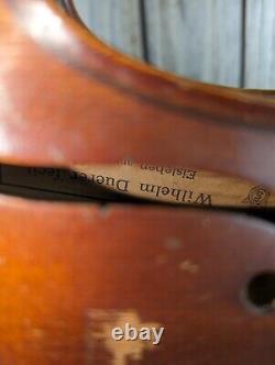 VTG Antique German Violin by Wilhelm Duerer Fecit Eisleben Anno 1904, Project