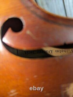 VTG Antique German Violin by Wilhelm Duerer Fecit Eisleben Anno 1904, Project