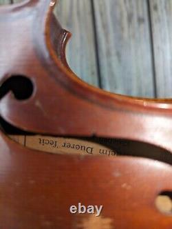 VTG Antique German Violin by Wilhelm Duerer Fecit Eisleben Anno 1904, Project