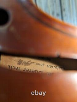 VTG Antique German Violin by Wilhelm Duerer Fecit Eisleben Anno 1904, Project