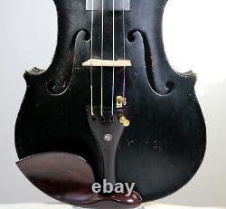 Very nice sound! LISTEN TO VIDEO! 100+ Years ANTIQUE OLD GERMANY VIOLIN in BLACK