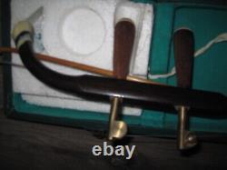 Vintage Antique Chinese ERHU Snake Skin Violin Horse Hair Bow Case