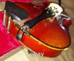 Vintage Antique Conservatory 4/4 violin, Gear-Pegs, Good Condition