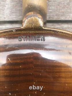Vintage Antique German Copy Stainer Violin c1920s Grafted Scroll 4/4