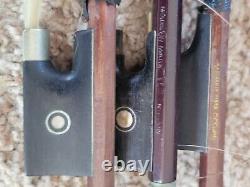 Vintage Antique Old Violin Bows Lot Collection Tourte Bausch Japan Burro Nippon