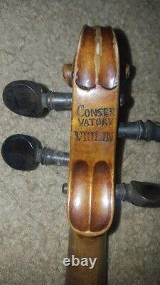 Vintage Antique Old Violin Size 7/8 Frederick Geisler 1909