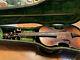 Vintage Antique Old Violin For Parts Or Restoration With Case And Bow. Unbranded