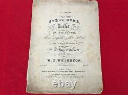 Vintage Antique Partitura Sheet Mini Book Sweet Home Ballad By W. T. Wrighton
