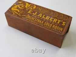 Vintage Antique Violin Bow Rosin E J Albert's Orchestra & Solo Rare Original Box
