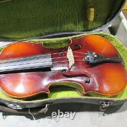 Vintage Antique Violin Stradivarius Copy Full-sized 4/4 with Case T