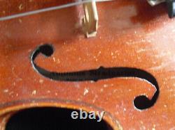 Vintage Antonius Stradivarius Czecho-Slovakia Violin w Glasser Bow and Case