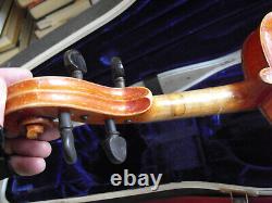 Vintage Antonius Stradivarius Czecho-Slovakia Violin w Glasser Bow and Case