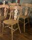 Vintage Farmhouse Fiddle Back Dining Chairs Side Dining Chairs (set Of 4)