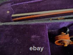 Vintage Jacobus Stainer Violin 4/4 and Case with purple velvet