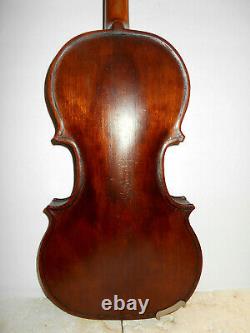 Vintage Old Antique American 1895 Robert A Blood Elba NY Full Size Violin NR