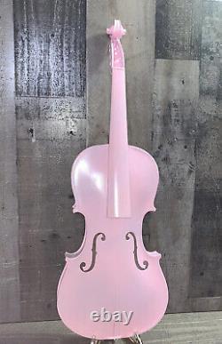 Vintage Pink Shabby Chic antique Jacob Stainer Violin body and other parts