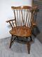 Vintage S. Bent & Bros. Windsor Fiddle Captain Maple Wood Colonial Arm Chair B
