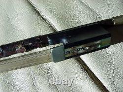 Vintage Violin Bow With Abalone Inlays