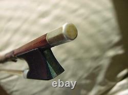 Vintage Violin Bow With Abalone Inlays