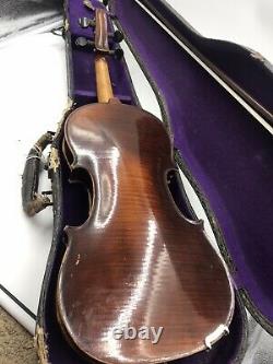 Vintage Violin Late 1800 With Great Prominence and one piece back. Vibrant Sound