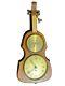 Vintage Violin Shaped Clock/barometer/thermometer 8 Day German/ W Key