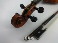 Vintage Violin Stradivarius Replica Hutton School Of Music Glasgow 1950s + Bow