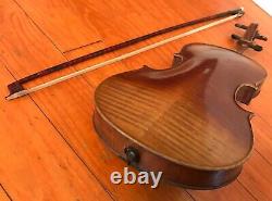 Vintage Violin with Bow & Extras. Antique Fiddle. Strad Copy Made in Germany