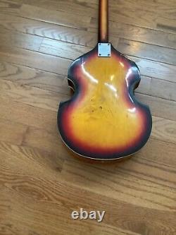 Vintage beatle bass violin bass guitar project body and neck scroll headstock