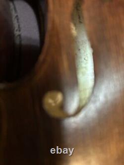 Vintage old 3/4 size kids Violin need work antique dark Brown