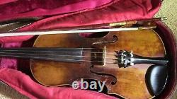 Vintage violin 4/4 antique fiddle old used Gillard and Ber nardel