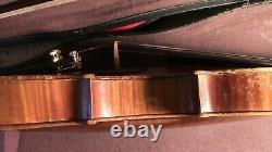 Violin 4/4 old antique used vintage fiddle Guarnerius /case and bow