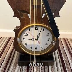 Violin Shaped Vintage Clock