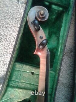 Violin, used, 4/4, fiddle, old, antique, vintage, Beautiful inlaid back