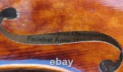 Vtg / Antique Antonius Stradiuarius 4/4 Violin With Bow & Case Germany Made Nice