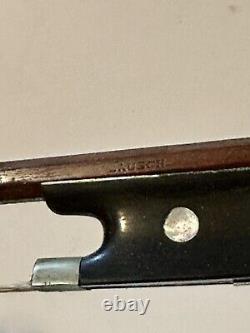 Vtg Bausch SIGNED ANTIQUE VIOLIN BOW From Prominent Estate