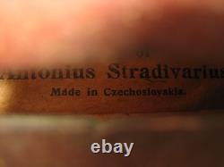 Vtg Copy of Antoniua Stradivarius Violin in Original Case