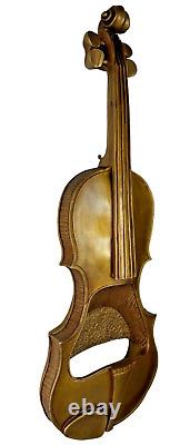 Vtg UNIVERSAL STATUARY CORP Violin 33 Wall Hanging Flower Plant Sculpture Guild