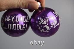 12 Ornements de Noël Vintage Hey Diddle Cat & Fiddle Purple USA Comptine pour Bébés