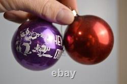12 Ornements de Noël Vintage Hey Diddle Cat & Fiddle Purple USA Comptine pour Bébés