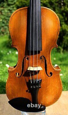 3/4 Vieux violon antique allemand, début du 20e siècle. Écoutez la VIDÉO