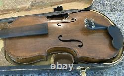 Ancienne Vintage Complet 4/4 Antonins Stradivarius Copie Tchécoslovaquie Avec Étui En Bois