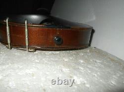 Antique Old Vintage Allemand Hopf 2 Pc Retour Violon Pleine Taille