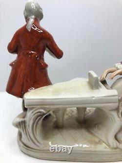 Antique Porcelain German GDR Grafenthal Couple Piano Violin Musicians Figurines
<br/>   <br/> Les figurines de musiciens de piano et de violon en porcelaine antique allemande de la RDA Grafenthal