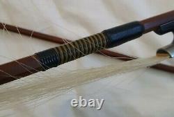 Antique / Vintage Allemand Bausch Stamped Violon Bow Et Extra Non Marqué Plus Petit Bow