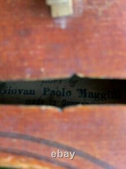 Antique Vintage Giovan Paolo Magnnia Brescia Copie 4/4 Violin Allemagne Complète