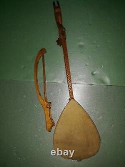 Antique Vintage Handcarved Gusle Balkan Traditional Fiddle Instrument