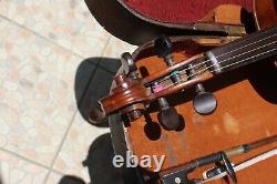 Antique, Vintage, Vieux Violon Allemand Taille 1⁄2