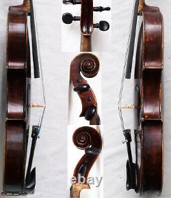 Beautiful Old Francais Maggini Violin Voir Vidéo Rare Antique 246