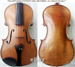 Beautiful Vieux Allemand Maggini Violin Voir La Vidéo Rare Antique? 399